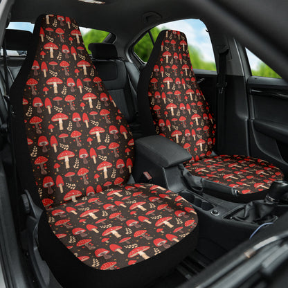 Red Mushroom Car Seat Covers