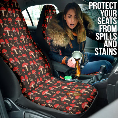 Red Mushroom Car Seat Covers