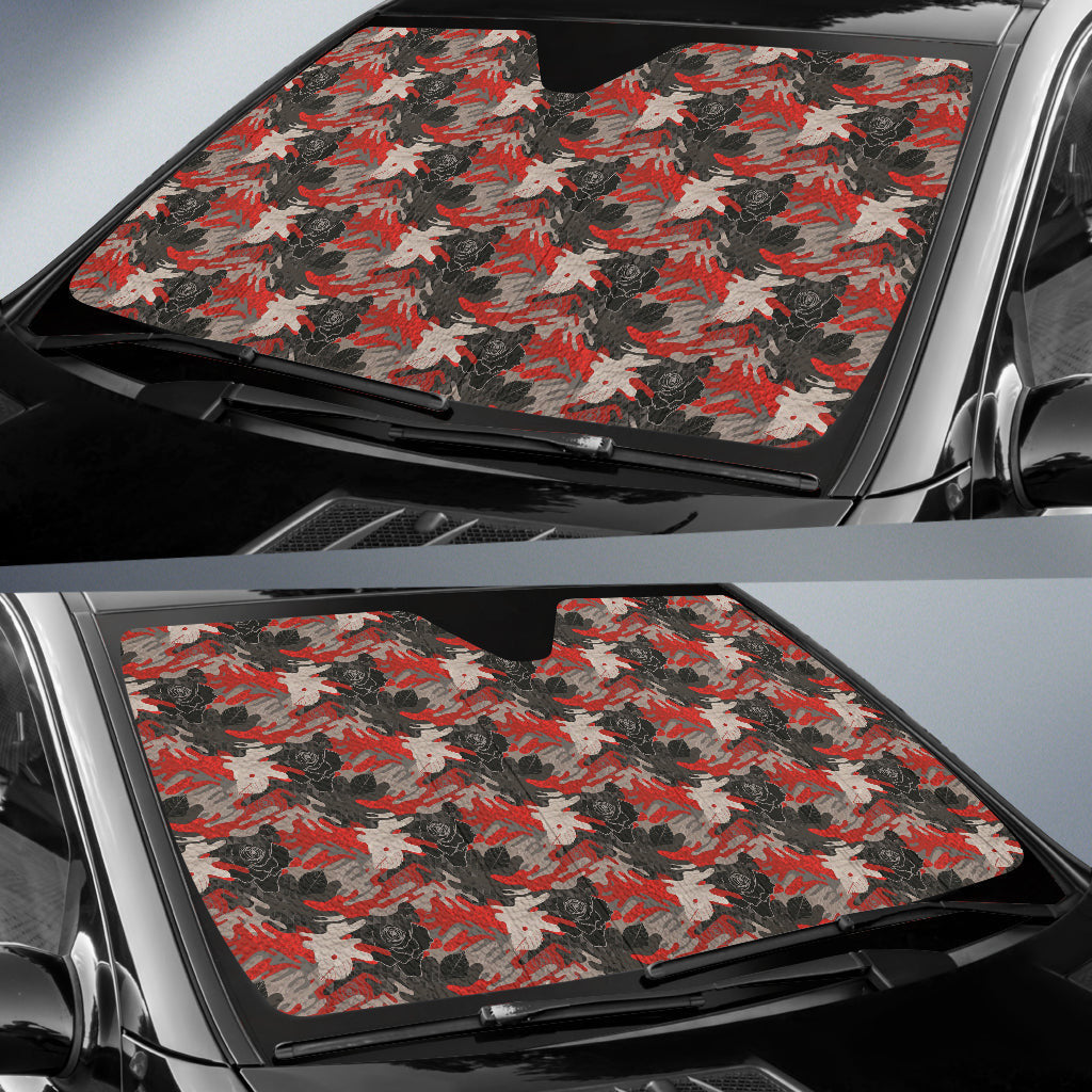 Rose Black Camo Car Auto Sun Shades