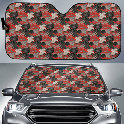 Rose Black Camo Car Auto Sun Shades