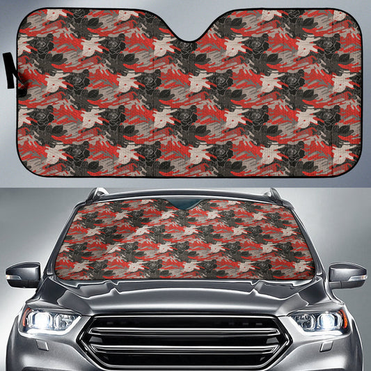 Rose Black Camo Car Auto Sun Shades