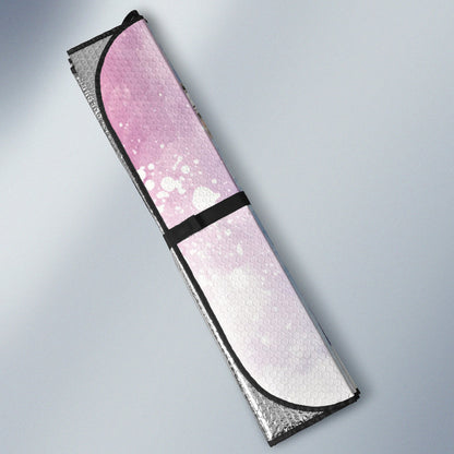 Goat Cute Blue Watercolor Car Auto Sun Shades