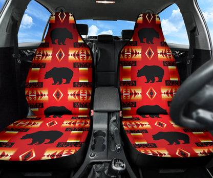Seven Tribes Red Bear Car Seat Covers