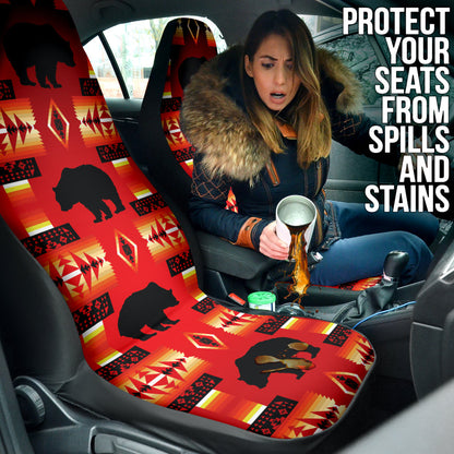 Seven Tribes Red Bear Car Seat Covers