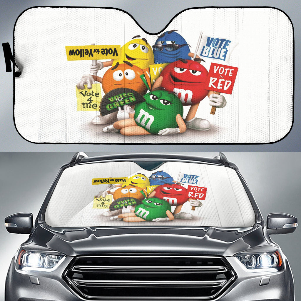 M&M Chocolate Team Car Auto Sun Shades Car Accessories Decoration
