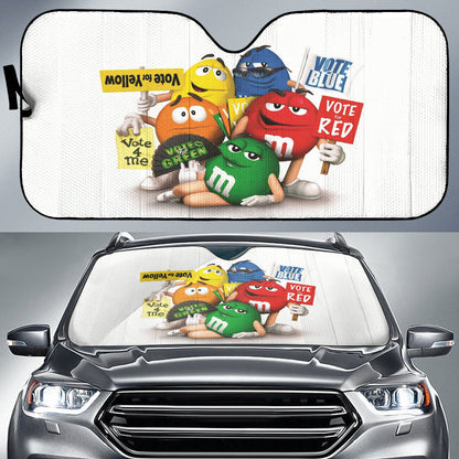 M&M Chocolate Team Car Auto Sun Shades Car Accessories Decoration