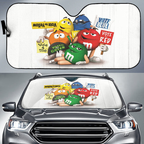 M&M Chocolate Team Car Auto Sun Shades Car Accessories Decoration