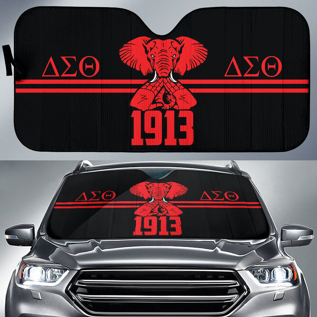 Delta Sigma Theta Elephant Symbol Black Car Auto Sun Shades