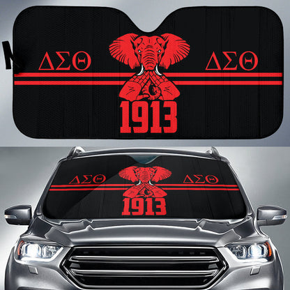 Delta Sigma Theta Elephant Symbol Black Car Auto Sun Shades