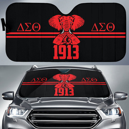 Delta Sigma Theta Elephant Symbol Black Car Auto Sun Shades