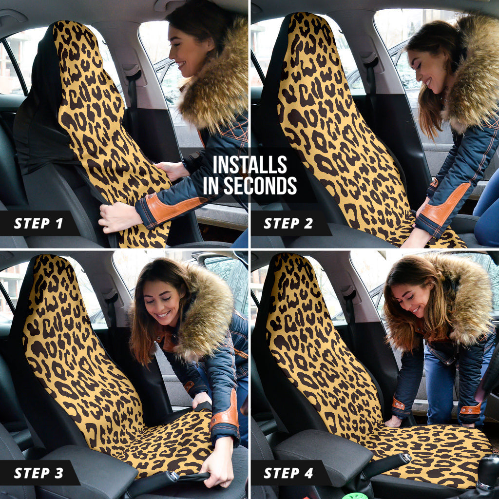 Leopard Skin Print Car Seat Covers