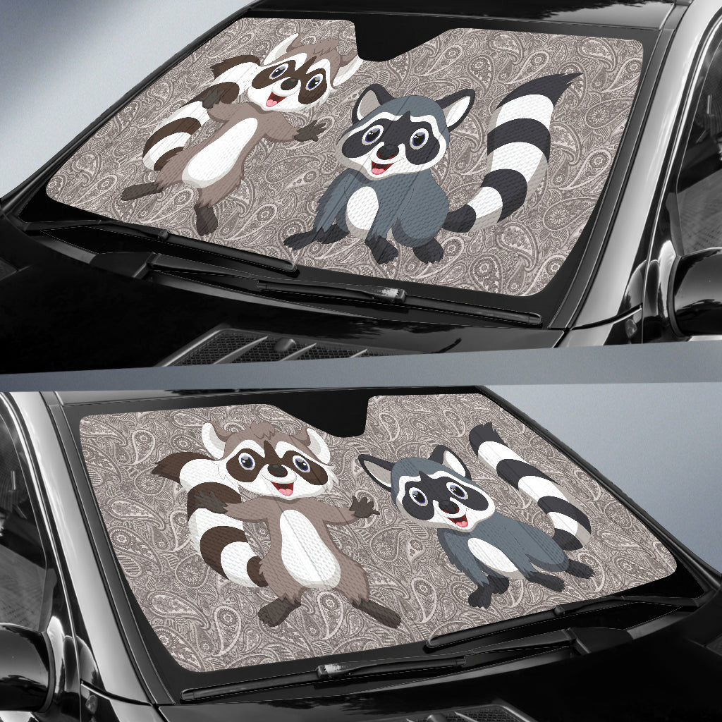 Funny Raccoons Animals Car Auto Sun Shades