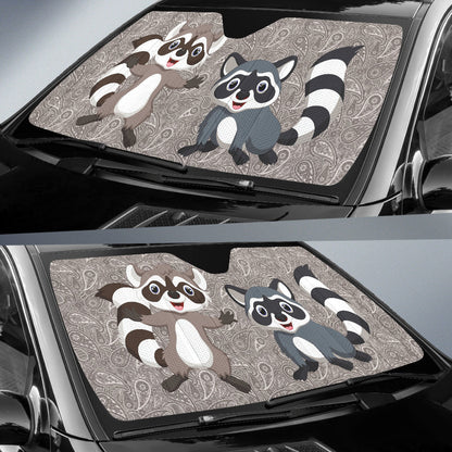 Funny Raccoons Animals Car Auto Sun Shades