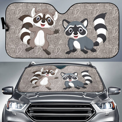 Funny Raccoons Animals Car Auto Sun Shades