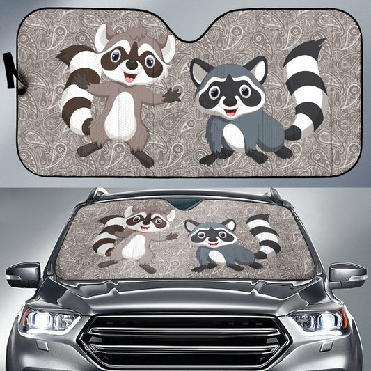 Funny Raccoons Animals Car Auto Sun Shades