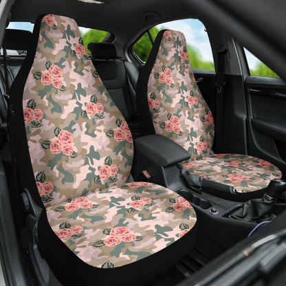 Orange Rose Camo Car Seat Covers