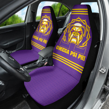 Omega Psi Phi BullDog Royal Purple Car Seat Covers