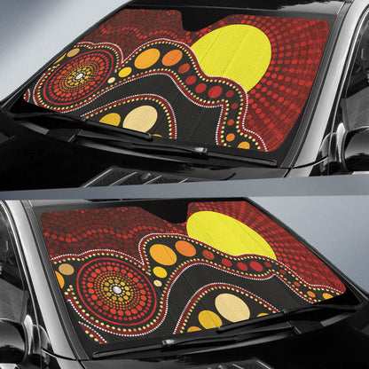 Australia Indigenous Circle Dot Car Auto Sun Shades