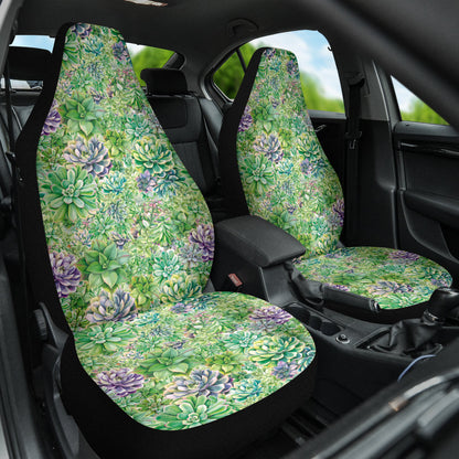 Succulent Natural Watercolor Car Seat Covers
