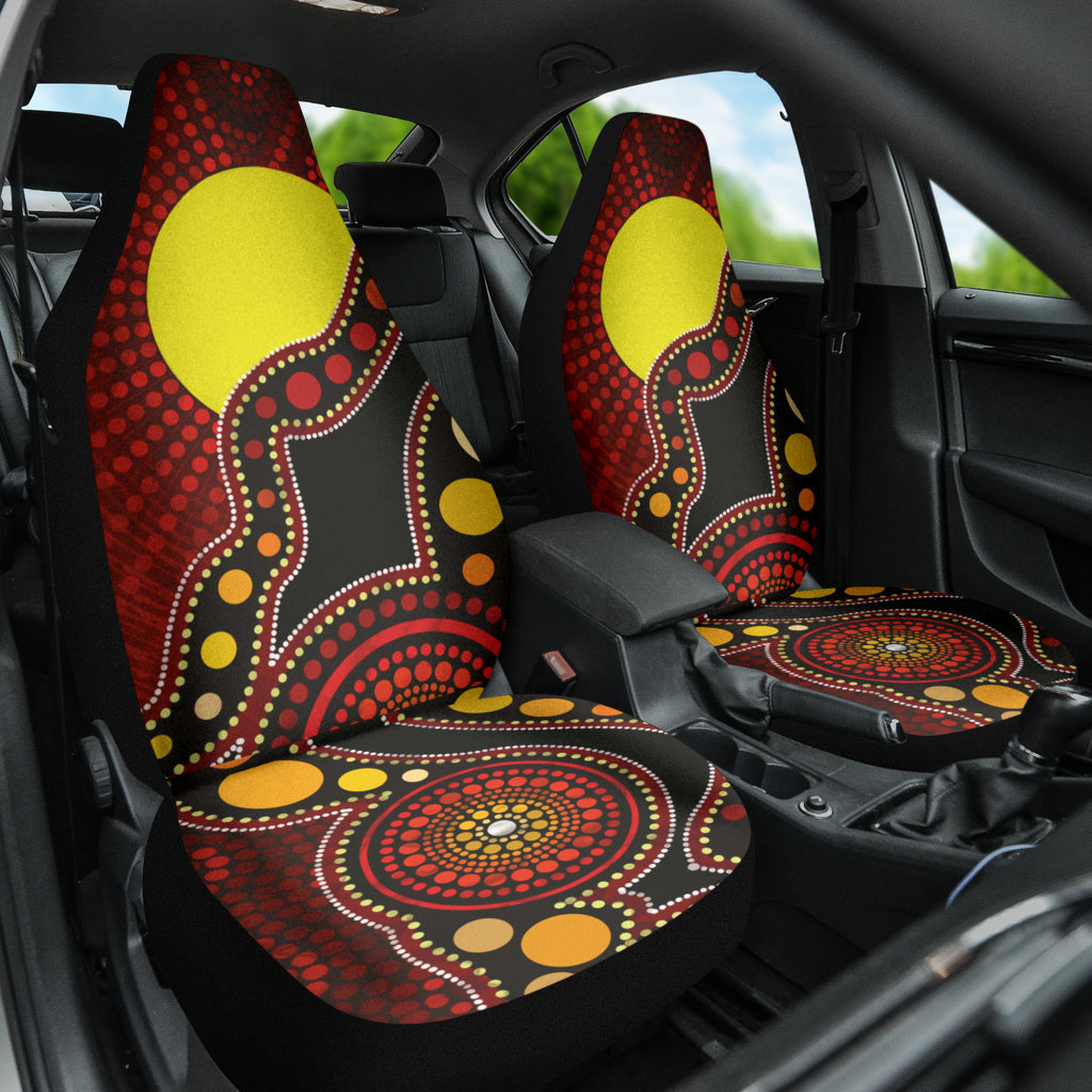 Australia Indigenous Circle Dot Car Seat Covers