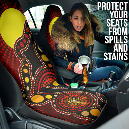 Australia Indigenous Circle Dot Car Seat Covers