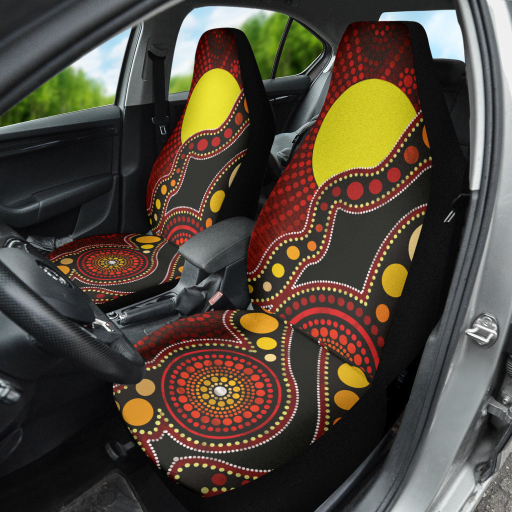 Australia Indigenous Circle Dot Car Seat Covers