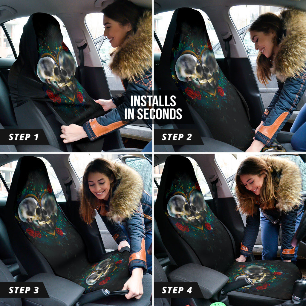 Skull Love Car Seat Covers Amazing Gift Ideas