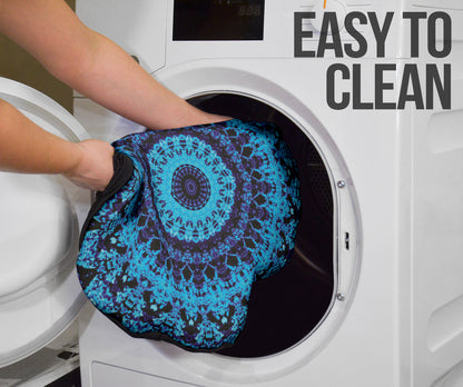 Blue Mandala Circle Car Seat Covers