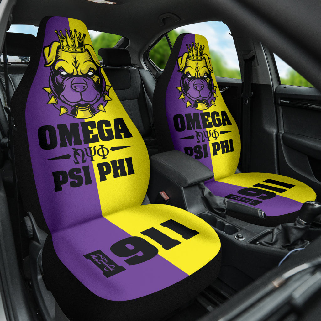 Omega Psi Phi Royal Bulldog Car Seat Covers