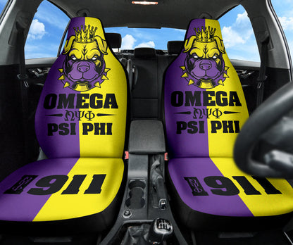 Omega Psi Phi Royal Bulldog Car Seat Covers