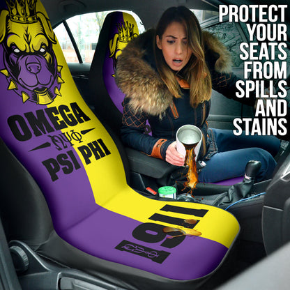 Omega Psi Phi Royal Bulldog Car Seat Covers