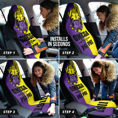 Omega Psi Phi Royal Bulldog Car Seat Covers