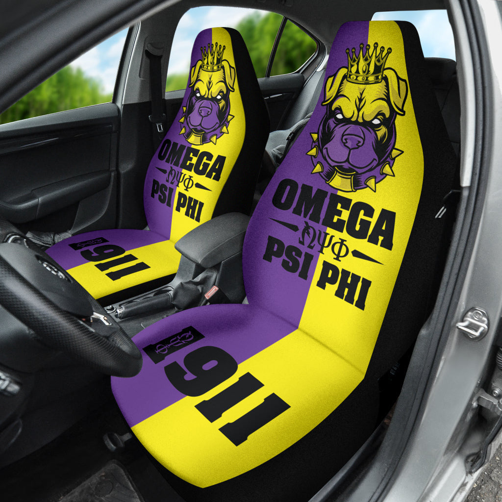 Omega Psi Phi Royal Bulldog Car Seat Covers