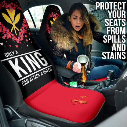 Hawaiian Kanaka Maoli Valentine King Car Seat Covers