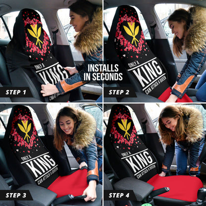 Hawaiian Kanaka Maoli Valentine King Car Seat Covers