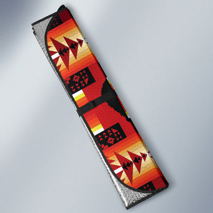 Seven Tribes Red Bear Car Auto Sun Shades