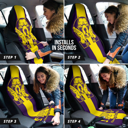 African Omega Psi Phi Car Seat Covers Bulldog Style