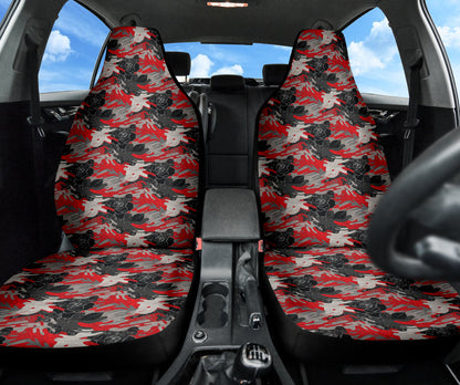 Rose Black Camo Car Auto Seat Covers