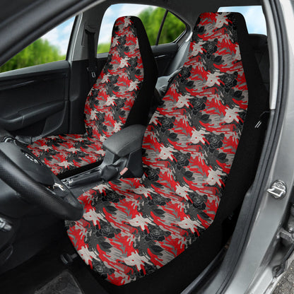 Rose Black Camo Car Auto Seat Covers