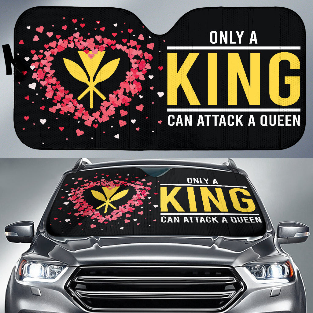 Hawaiian Kanaka Maoli Valentine King Car Auto Sun Shades