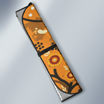 Australia Aboriginal Art In Spring Style Car Auto Sun Shades