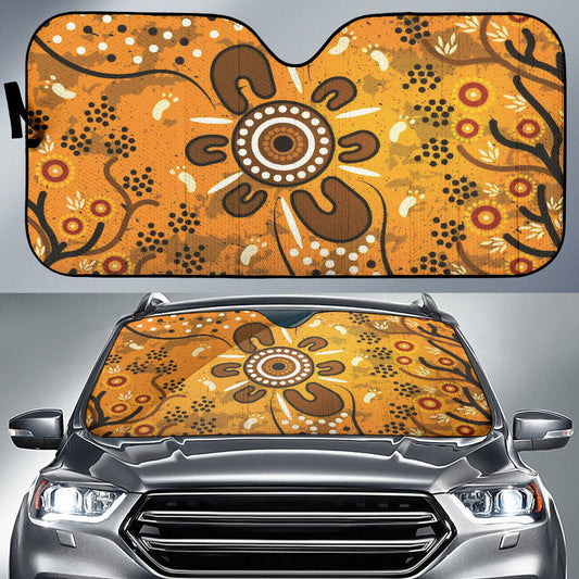 Australia Aboriginal Art In Spring Style Car Auto Sun Shades