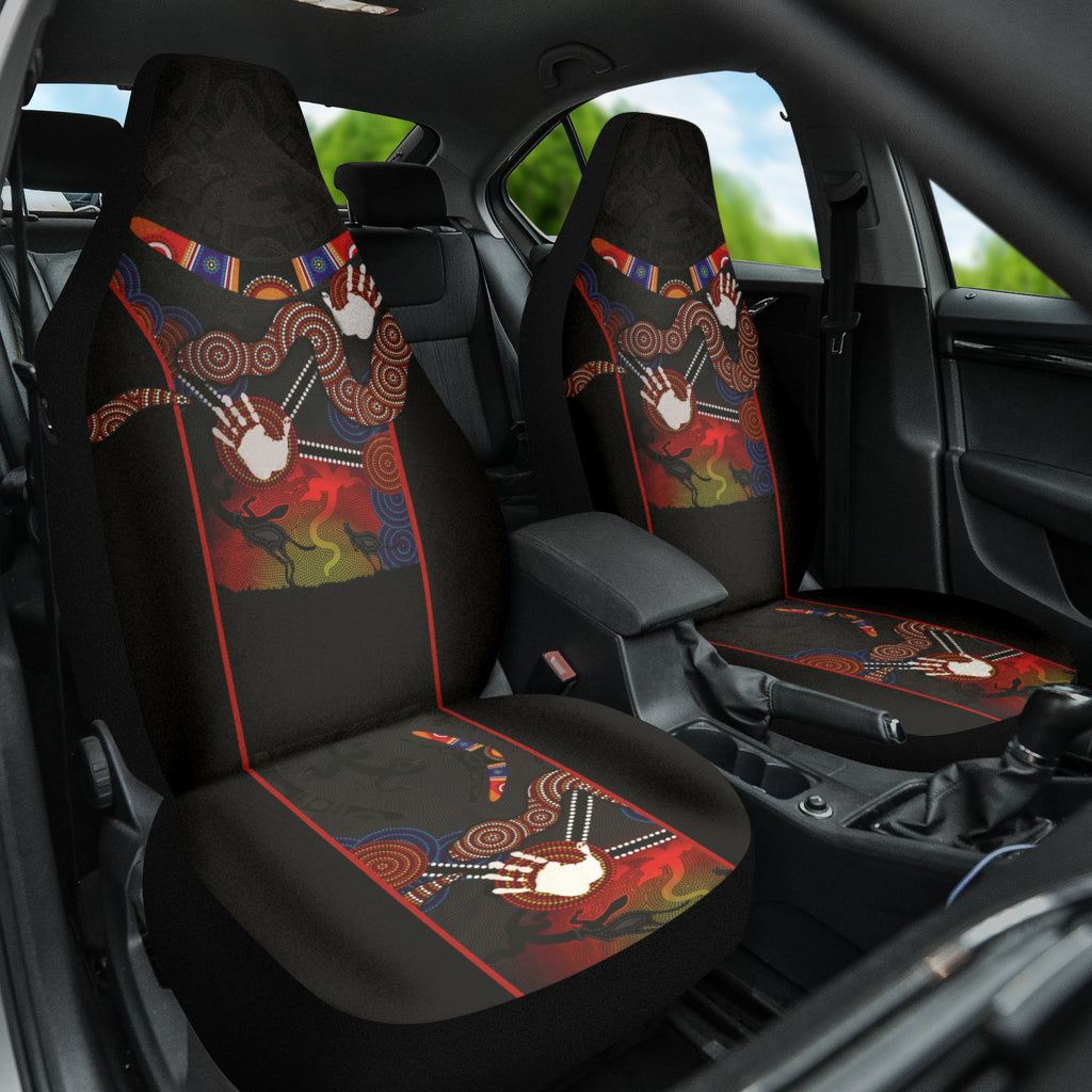 Australian Boomerang And Snake Indigenous Car Seat Covers