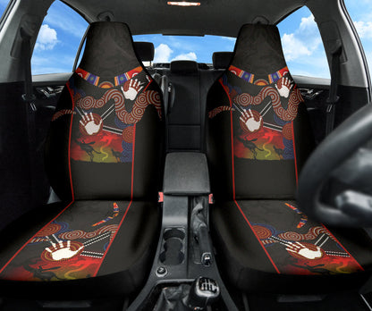 Australian Boomerang And Snake Indigenous Car Seat Covers