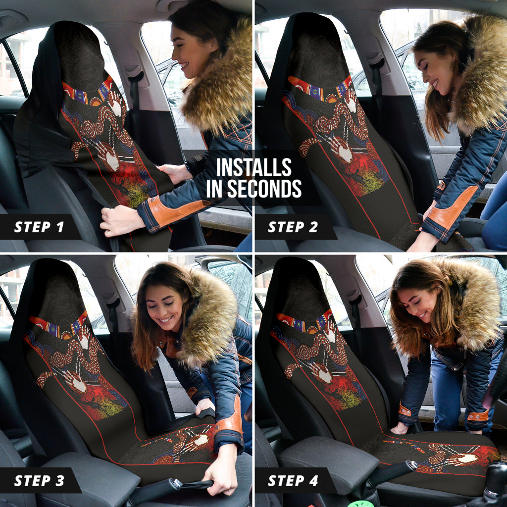 Australian Boomerang And Snake Indigenous Car Seat Covers