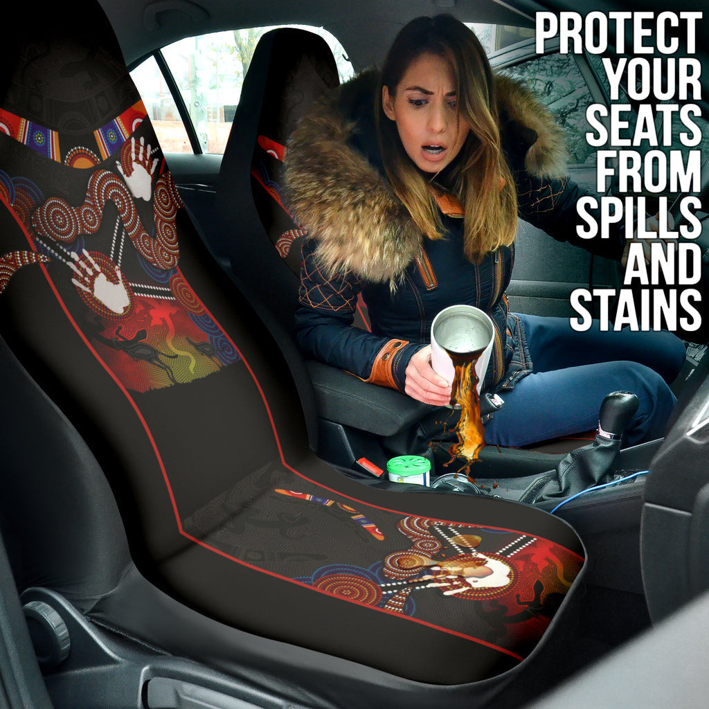Australian Boomerang And Snake Indigenous Car Seat Covers
