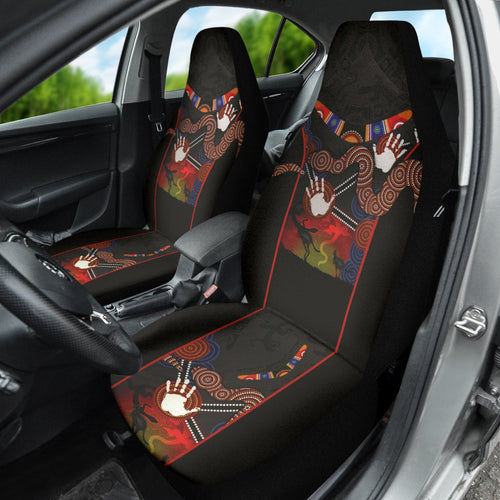 Australian Boomerang And Snake Indigenous Car Seat Covers