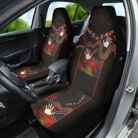Australian Boomerang And Snake Indigenous Car Seat Covers