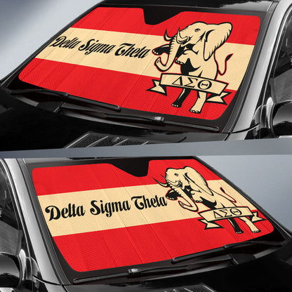 Delta Sigma Theta Car Auto Sun Shades Elephant Red