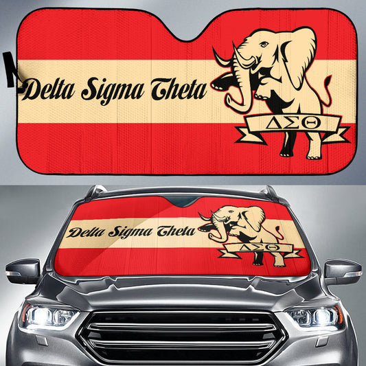Delta Sigma Theta Car Auto Sun Shades Elephant Red
